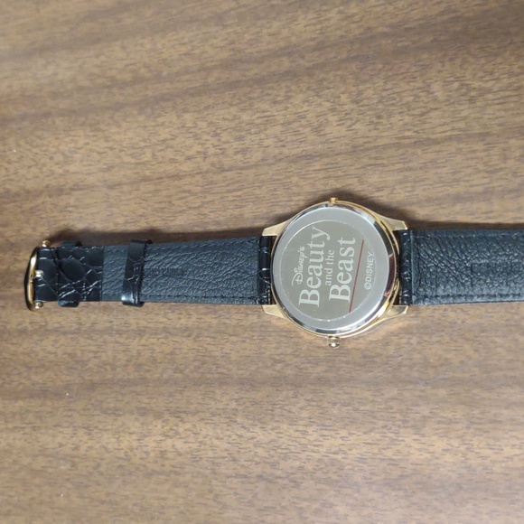 Disney Beauty and the Beast Black and Gold Pouch With Musical Watch - Picture 11 of 11